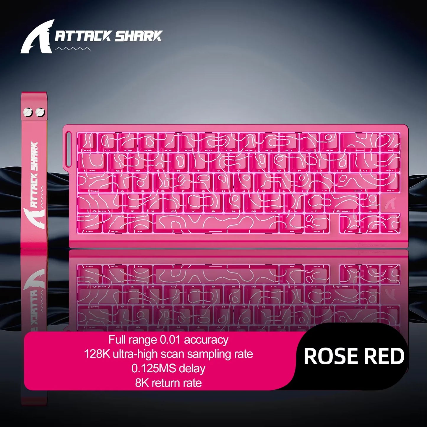 X68HE ATTACK SHARK X68PRO RGB Magnetic Mechanical Keyboard 0.01mm RT Accuracy 128K Rate 0.125ms and 8000Hz for E-sports