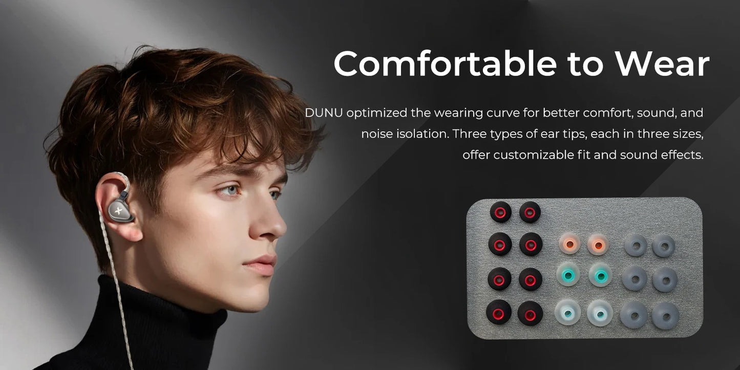 DUNU Titan X HiFi IEM Earphones Dual Magnetic Dynamic Driver Metal Alloy Housing 3.5mm/TypeC Mic Earbuds For Audiophile Gaming
