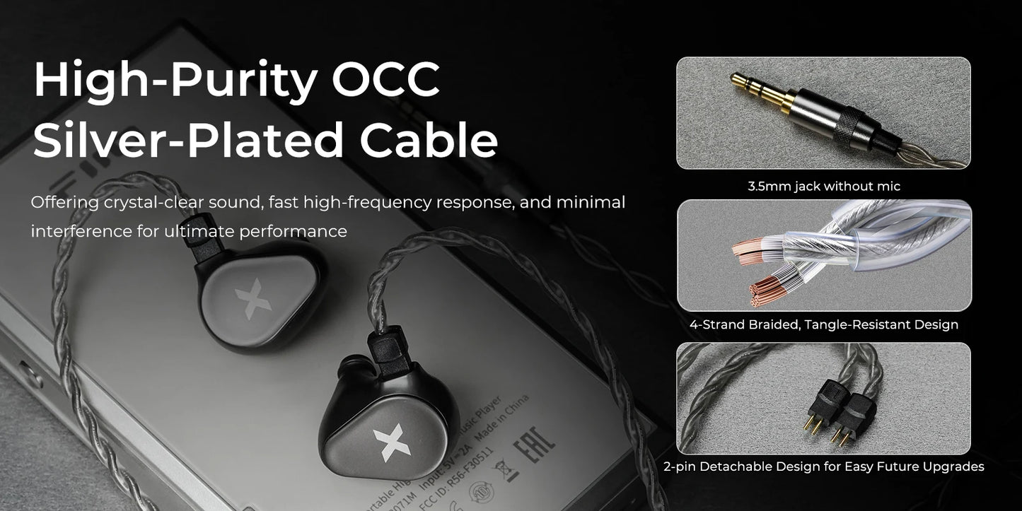 DUNU Titan X HiFi IEM Earphones Dual Magnetic Dynamic Driver Metal Alloy Housing 3.5mm/TypeC Mic Earbuds For Audiophile Gaming