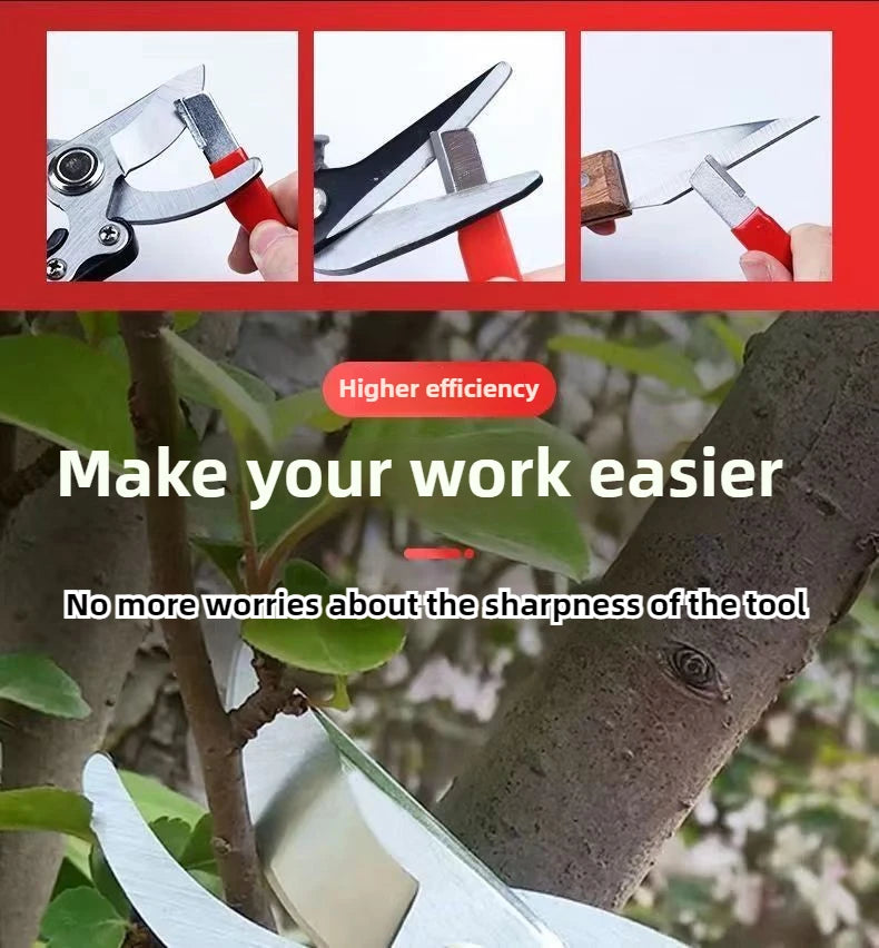 Professional Kitchen Knife Sharpener - Tungsten & Diamond Ceramic Sharpening Stone For All Blades, Including Garden Shears