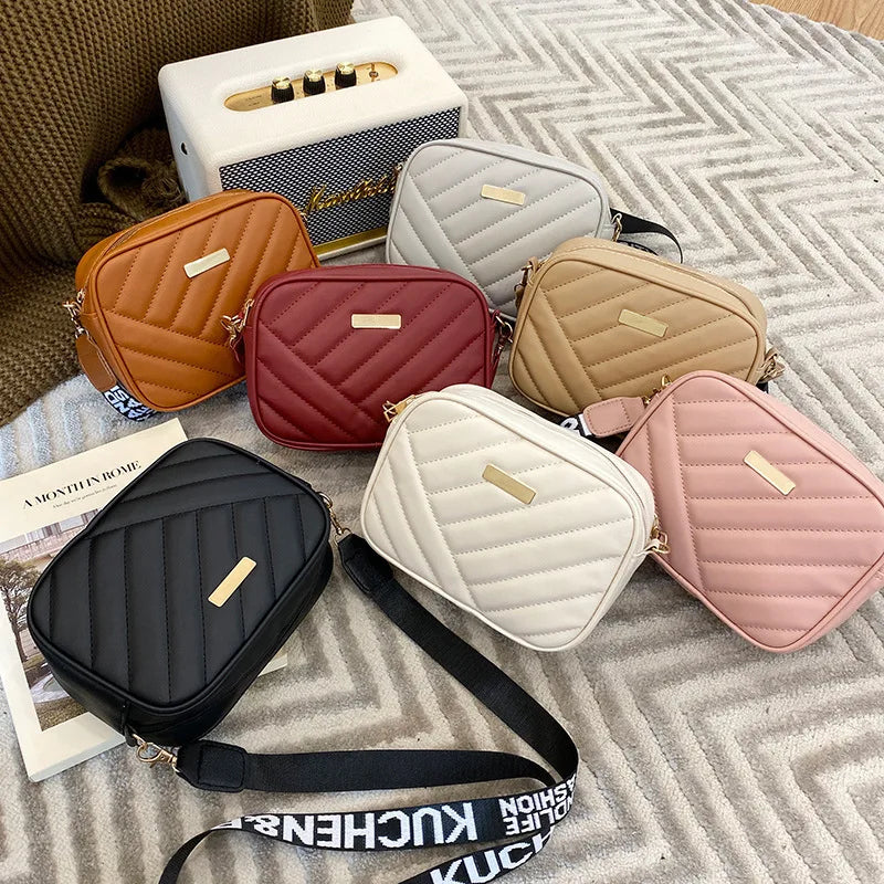 HOMEFISH High Quality PU Shoulder Bags for Woman's Handbag Simple Crossbody Casual Messenger Bag Cool Shoulder Bags Phone Bag