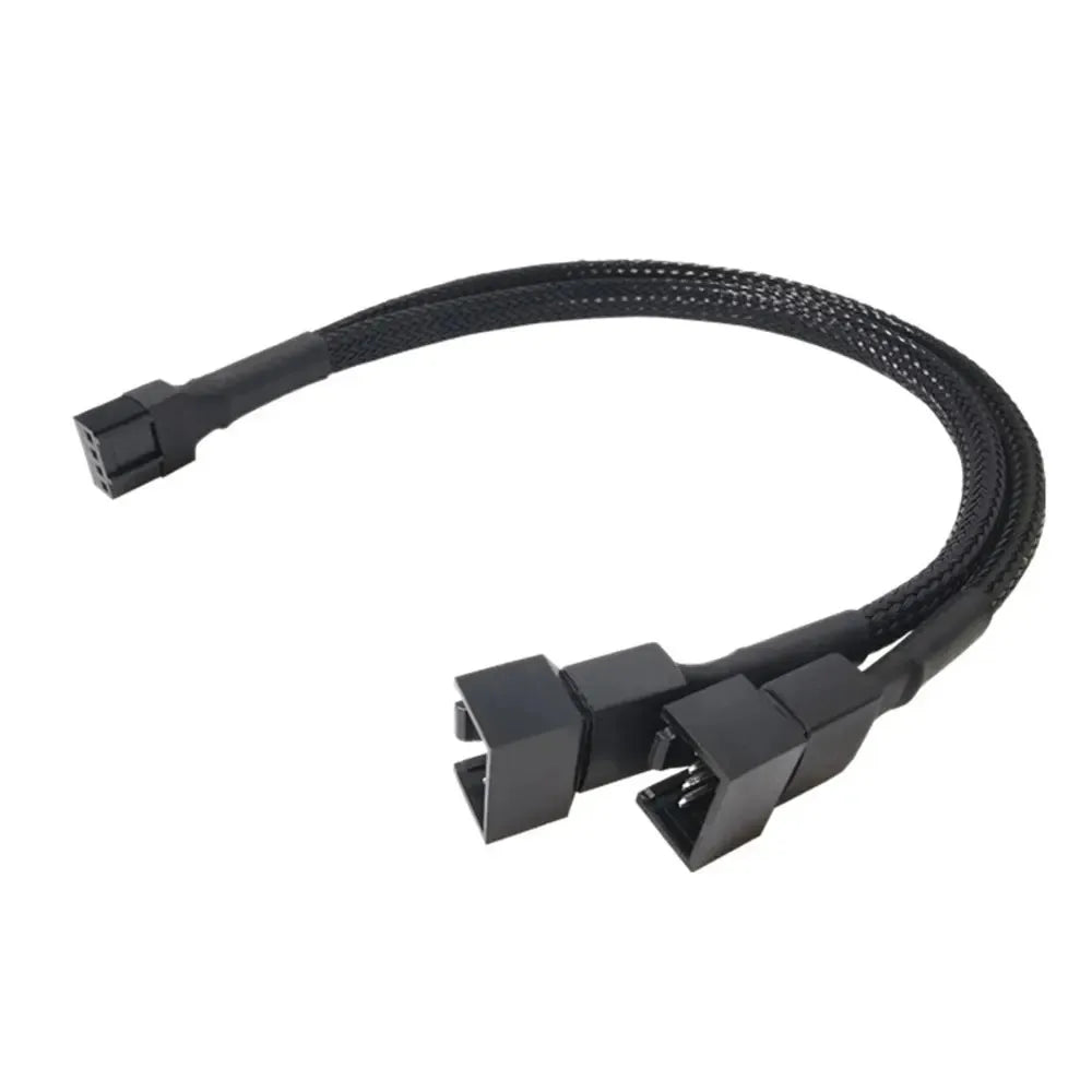 1 to 5 PWM Fan Hub PC CPU Cooling 4PIN Fan Power Cable Hub Adapter Sleeved Case Splitter for Computer Cooler Case Fans
