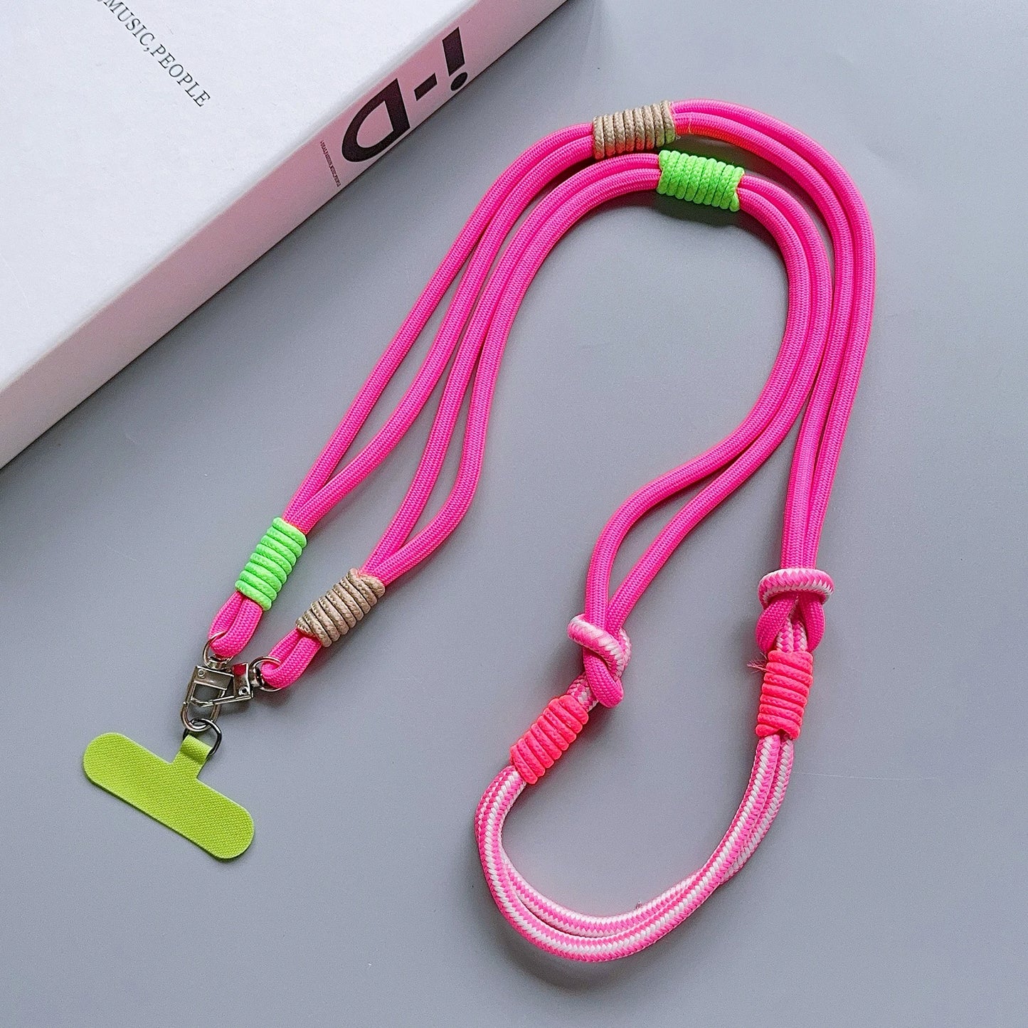 Universal Lanyard Double Color Mobile Phone Strap Fashion Safety Rope Shoulder Long Diagonal Span Trendy Accessory