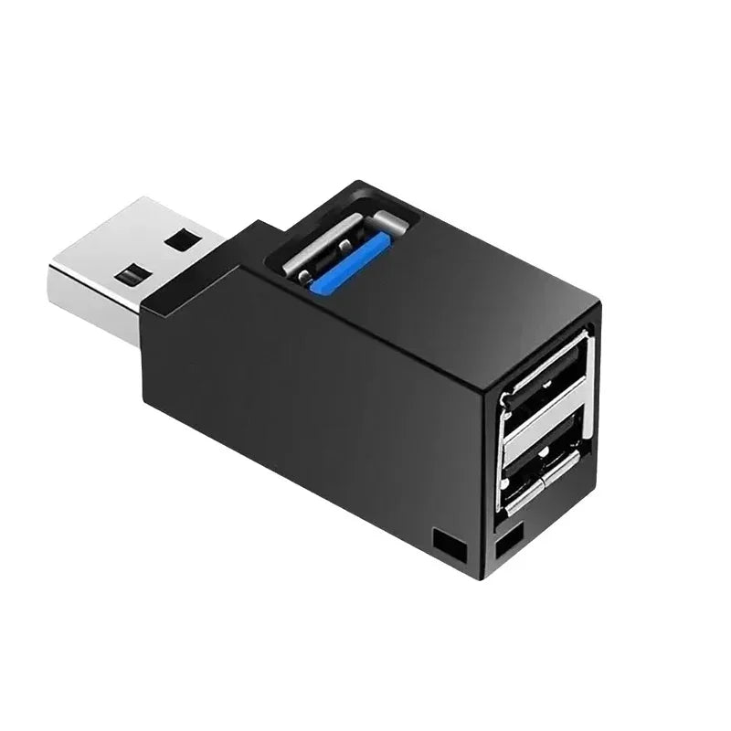 USB 3.0 HUB Adapter Extender Mini Splitter Box 1 to 3 Ports High Speed USB 2.0 For PC Laptop U Disk Card Reader