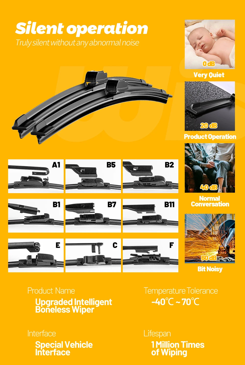 For Opel Astra J Front Wiper Blades 2009-2015 2010 2011 2012 2013 2014 Windscreen Windshield Window Brushes Accessories 27"+25"