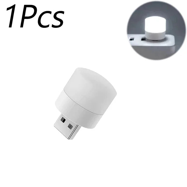 Small USB Night Light Computer Mobile Power Charging Mini Book Lamps LED Light Warm White Eye Protection Reading Light 1/10Pcs