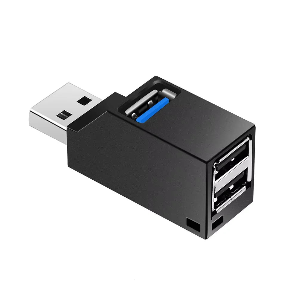 USB 3.0 Hub 4-Port Adapter - High Speed Data Transfer (5Gbps) for PC/Laptop/Mac - Compact USB Splitter for Flash Drive, Mouse