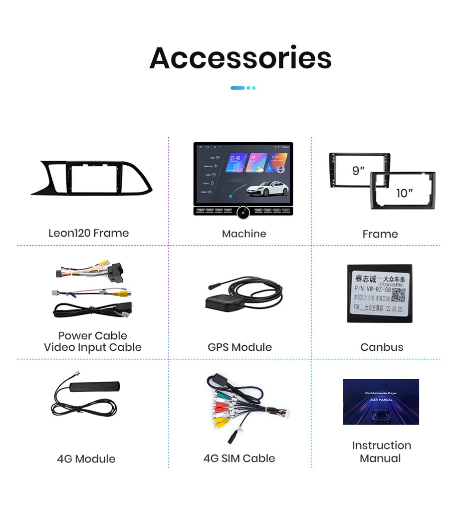Junsun 13.1 "Car Radio For Seat Leon MK3 2012 2013-2020 Wireless Carplay Car Car Radio Multimedia GPS Stereo 8 core 4G DSP