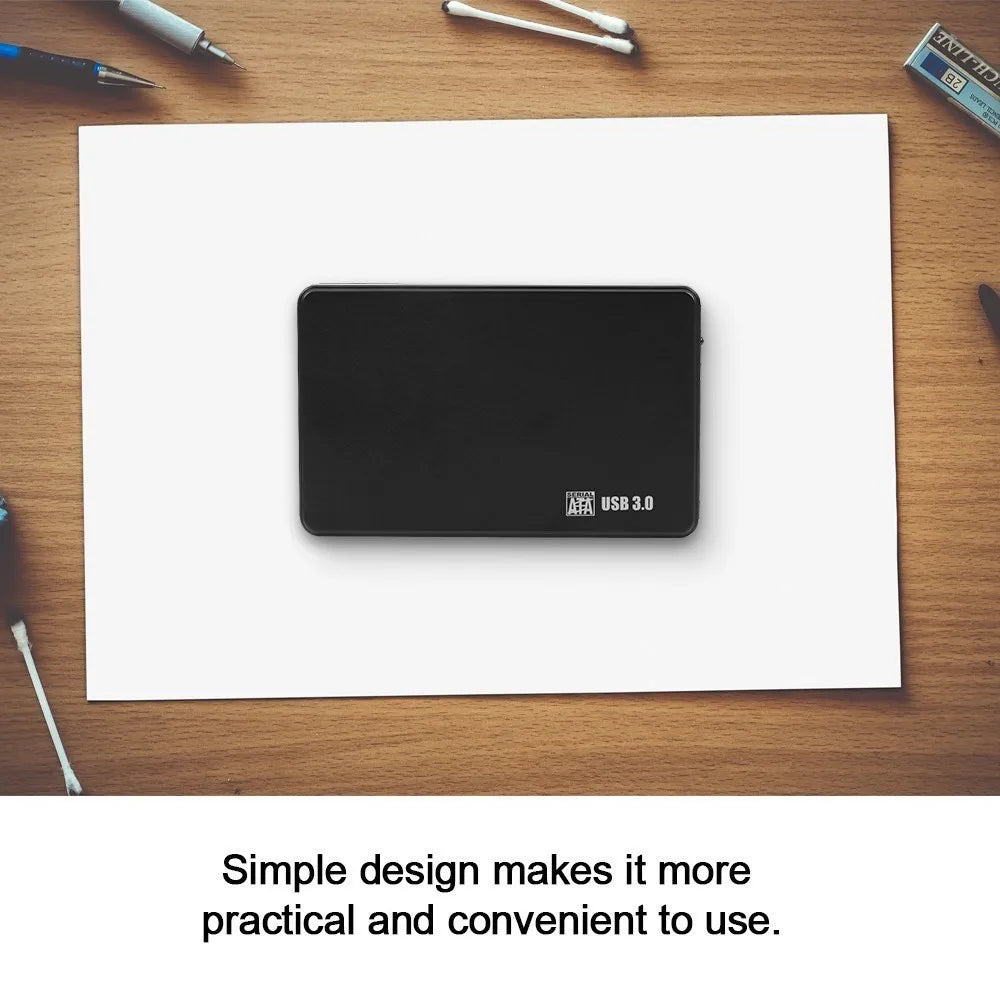 2.5" SATA to USB3.0 HDD Enclosure Mobile Hard Drive Cases for SSD External Storage HDD Box With USB3.0 Cable ABS for PC Laptop