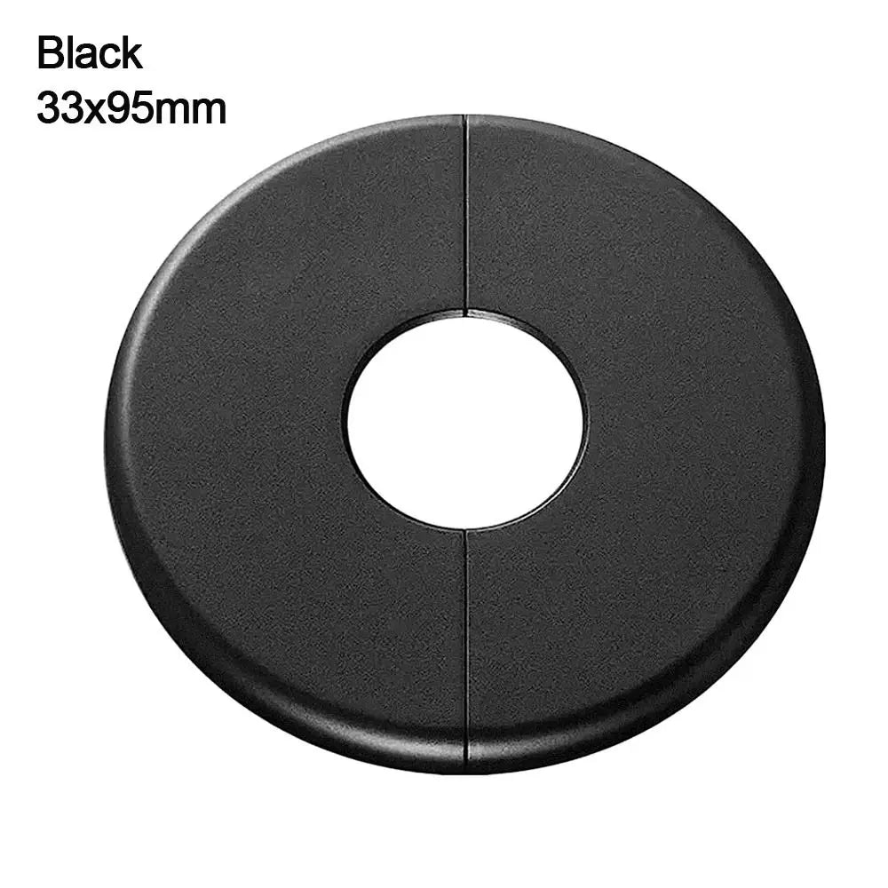 Shower Faucet Cover ABS Round Faucet Decorative Cover Black White Pipe Wall Covers Faucet Decor Kitchen Shower Faucet Accessory