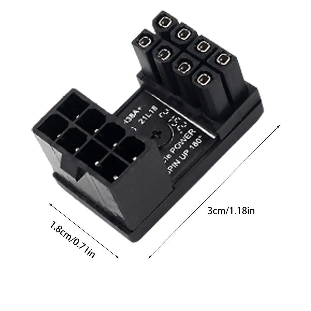 Graphics Card Adapter For PC 6/8 Pin Connector Power Adapter 180 Degree Angled Adapter Steering Connector Board GPU Adapter For