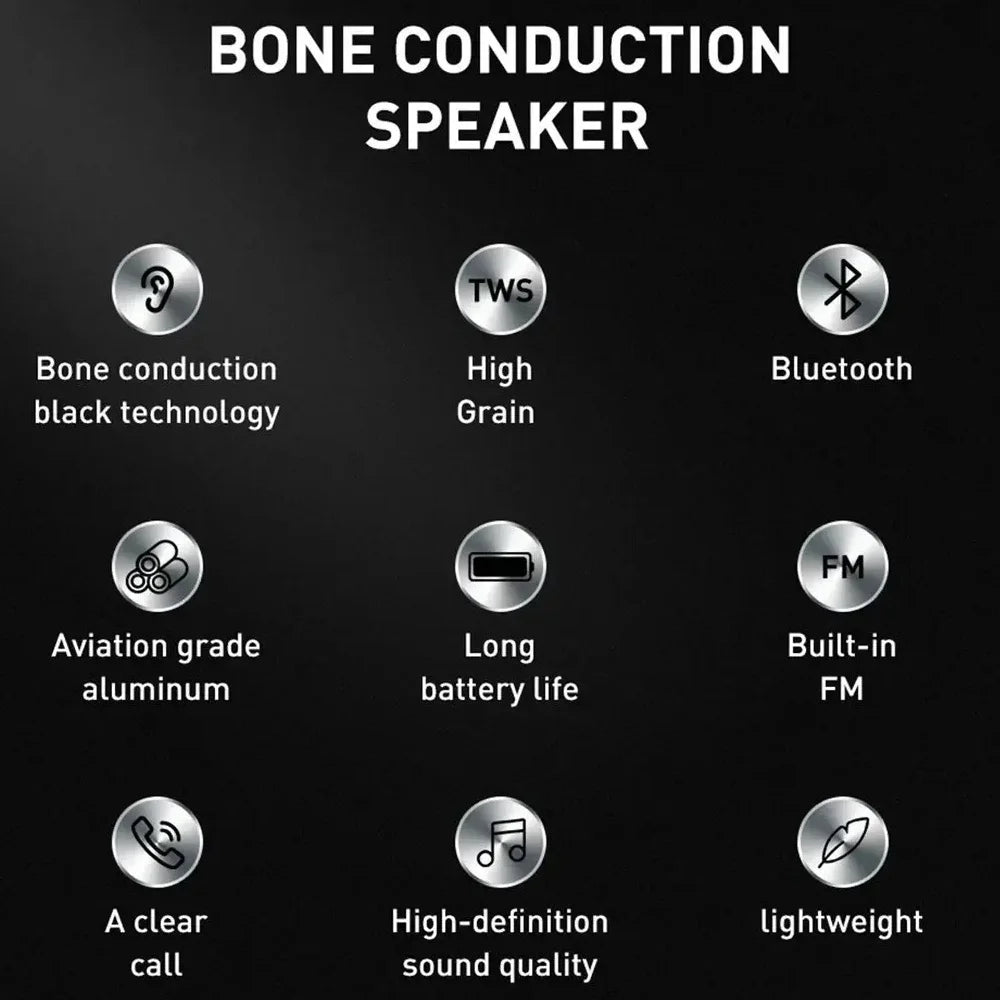 2026 New Bone Conduction Speaker Bluetooth-Compatible TWS Wireless Stereo Sound Hummingbird Speaker With FM Radio Dropshipping