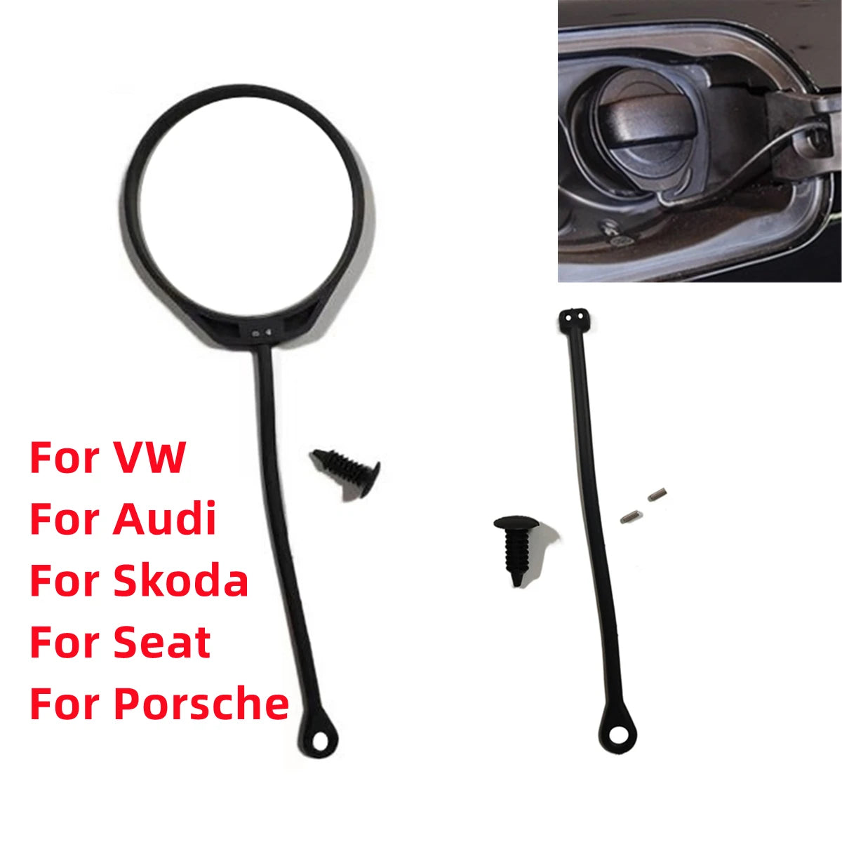180201556 Fuel Tank Cap Strap Band Cord Rubber For VW Golf 4 5 6 Polo Passat B8 Jetta Audi A1 A3 A4 A5 A6 A7 A8 Q3 Q5 Q7 Q8 R8