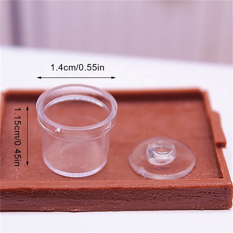1 Pc 1:12 Dollhouse Miniature Ceramics Jar Seasoning Jar Kitchen Toy Dollhouse Home Decor