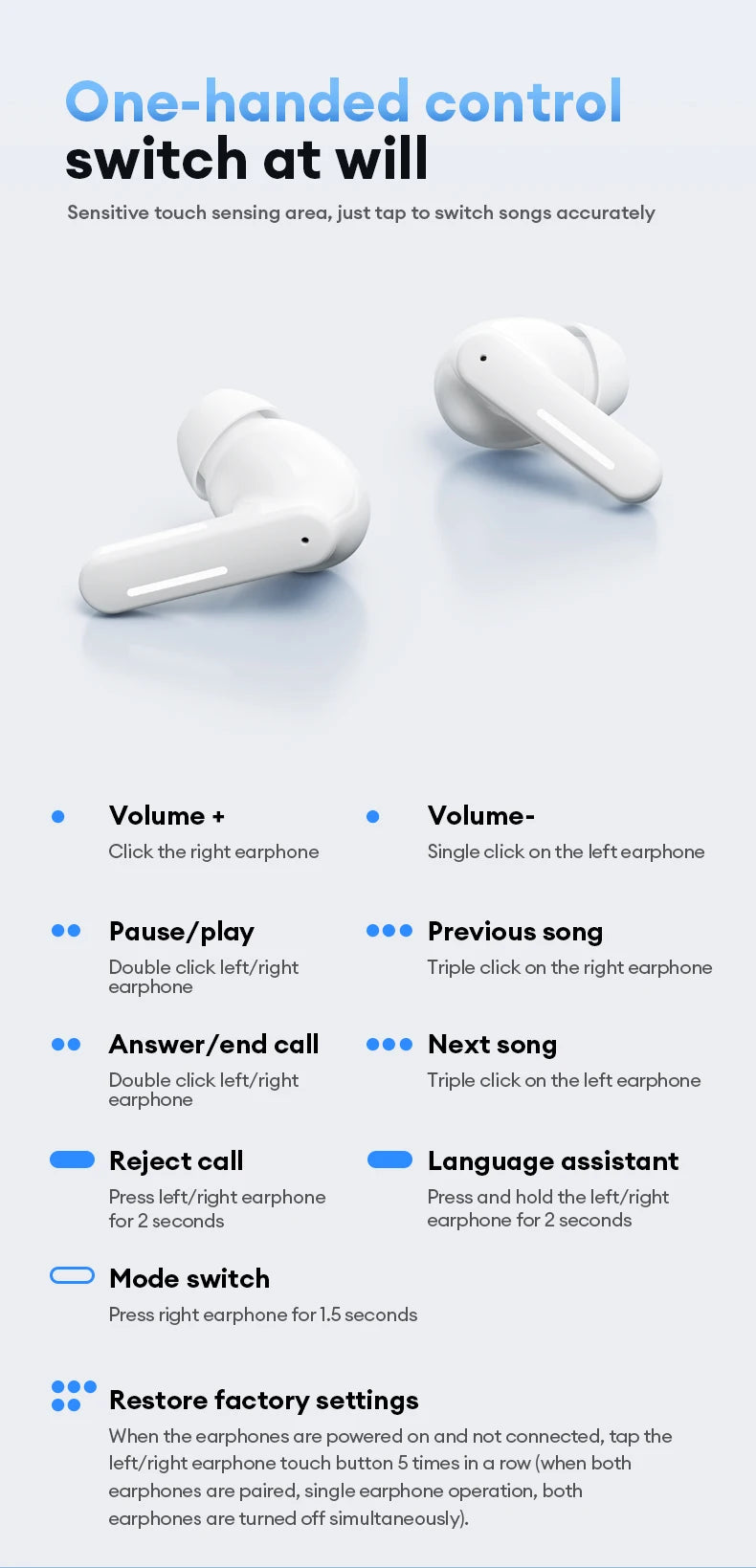 New Lenovo LE209 Wireless Bluetooth Earphone Business Music Bluetooth Headphone HD Call with Mic 30H Battery Life Gaming Headset