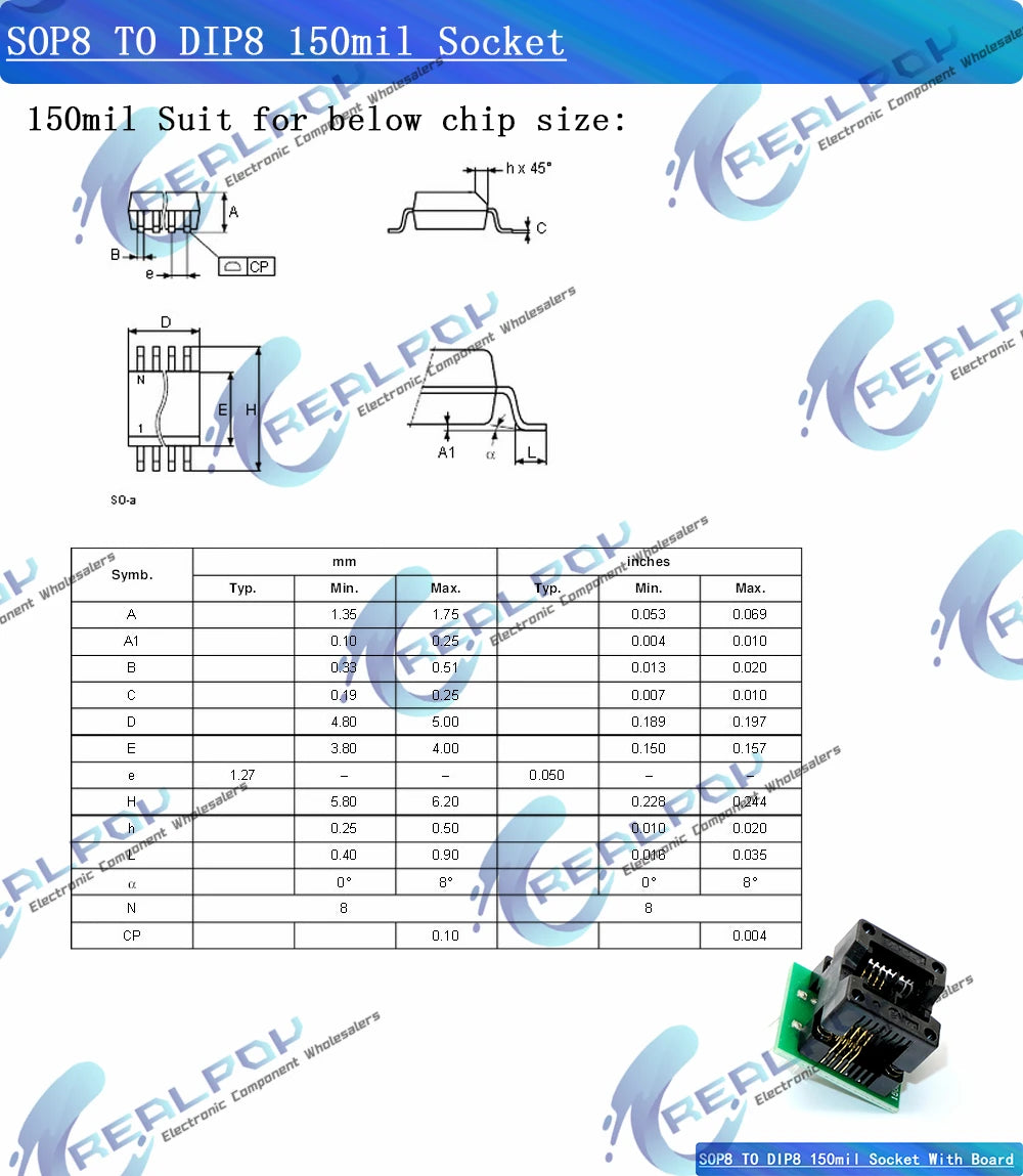 CH341A Programmer Adapter + SOIC8 Adapter+ SOP8 Clip With Cable+1.8V Adapter CH341A EEPROM Flash BIOS USB Programmer ZIF Adapter