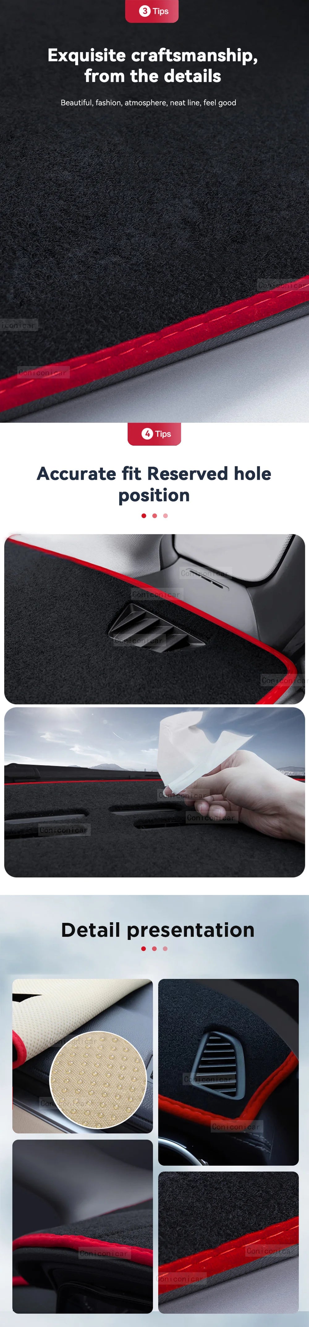 For FAW BESTUNE T77 PRO 2023 2024 Car Dashboard Cover Mat Non-slip Sun Shade Cushion Protective DashMat Pad Interior Accessories
