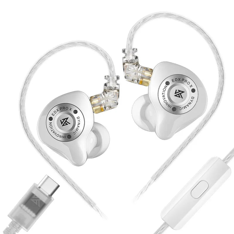 KZ EDX PRO X IEM Earphones Dynamic Drive HiFi Deep Bass Sound Earbud Sport Music Noise Cancelling Headset with Detachable Cable