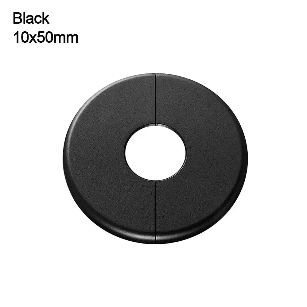 Shower Faucet Cover ABS Round Faucet Decorative Cover Black White Pipe Wall Covers Faucet Decor Kitchen Shower Faucet Accessory