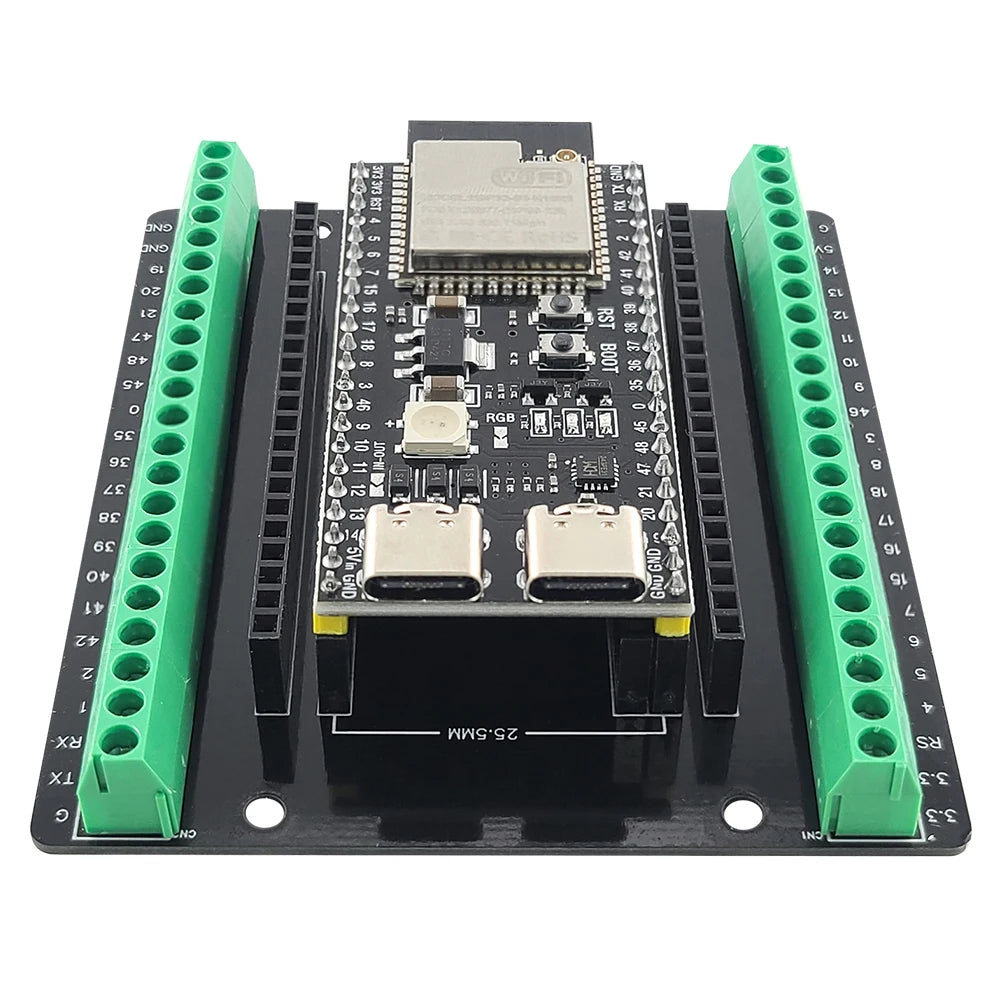 ESP32-S3 Development Boards with Expansion Adapter Kit 2.4G Wifi BT Module ESP32-S3-1 N8R2 N16R8 44Pin Type-C ESP32-S3