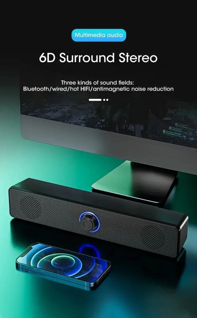 K2852 Series Home Theater Sound Svstem BT 3D Surround Long Soundbar PC Speaker For TV Soundbar Box Subwoofer Stereo Music Box