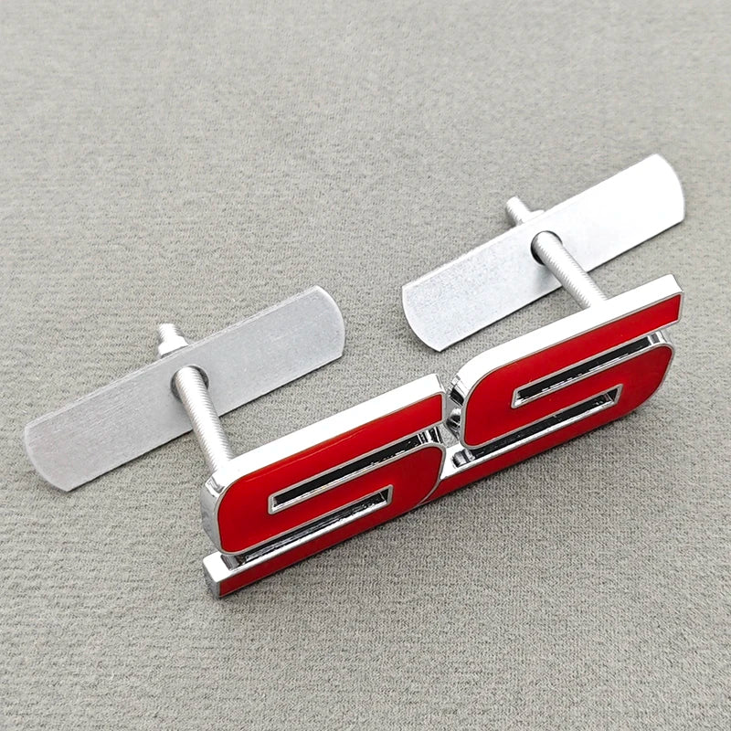 3D Metal Logo SS Car Body Sticker Rear Trunk Badge Front Grille Emblem For Chevrolet SS Camaro Cruze Equinox Blazer Accessoeies