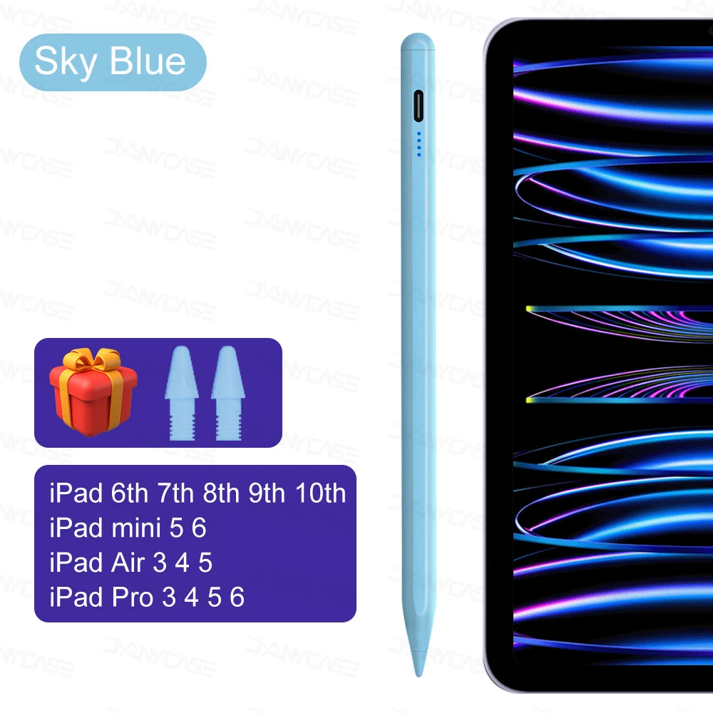 For iPad Pencil 2025 M3 Stylus Pen for Air 6 M2 Pro M4 M5 with Palm Rejection for iPad Pro 11 12.9 13 7/8/9/10/11th Mini5 6 7