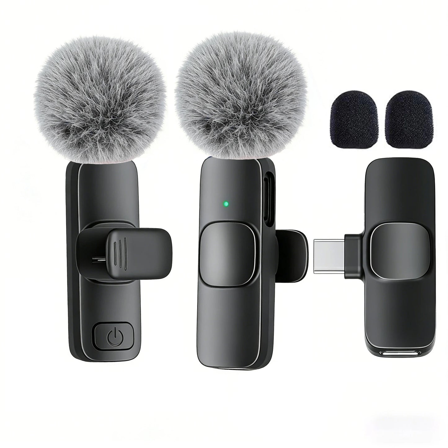 Type-C Port Professional Wireless Lavalier Microphone for Smartphones, Computers, Tablets, Plug and Play