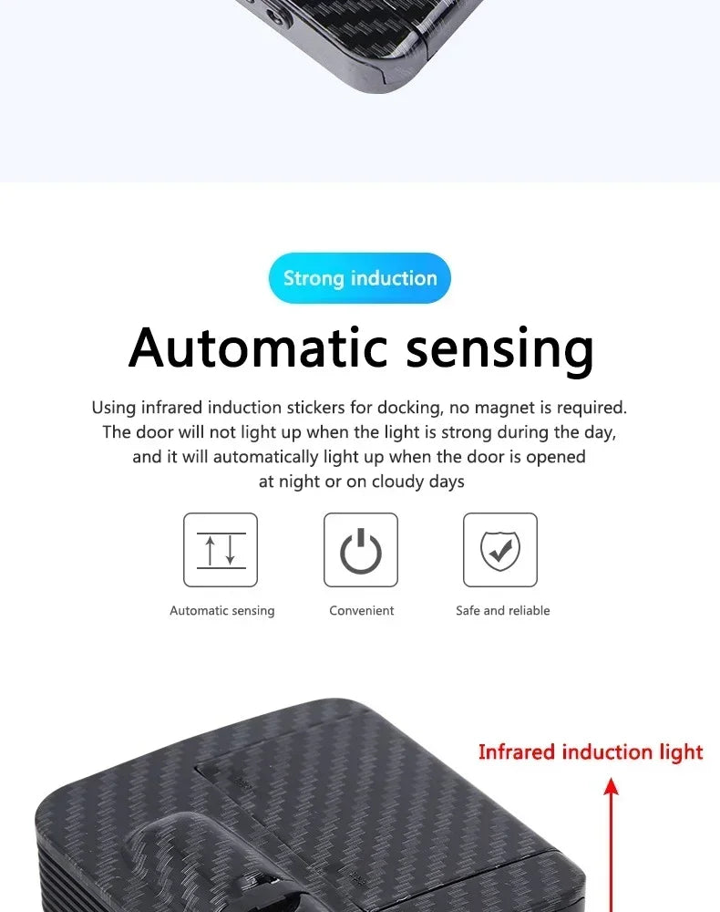Wireless HD Laser Car Door Projector - 2/4pcs, Auto Accessory, No Wiring Required, Battery-Powered,  for Easy Night Entry
