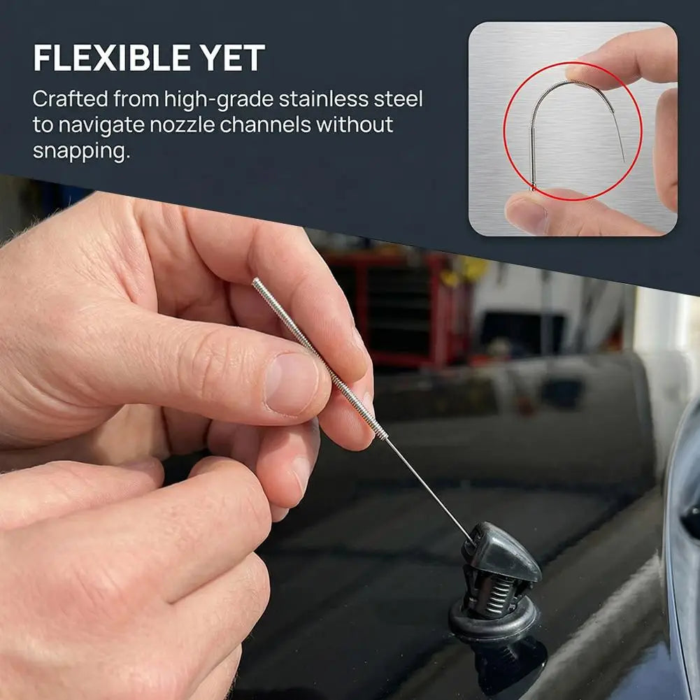 Upgrade 10pcs Cleaning Nozzle Tool Kit - Windshield Wiper, 3D Printer Head, Gas Stove Vent, Showerhead Needle Tube Brush