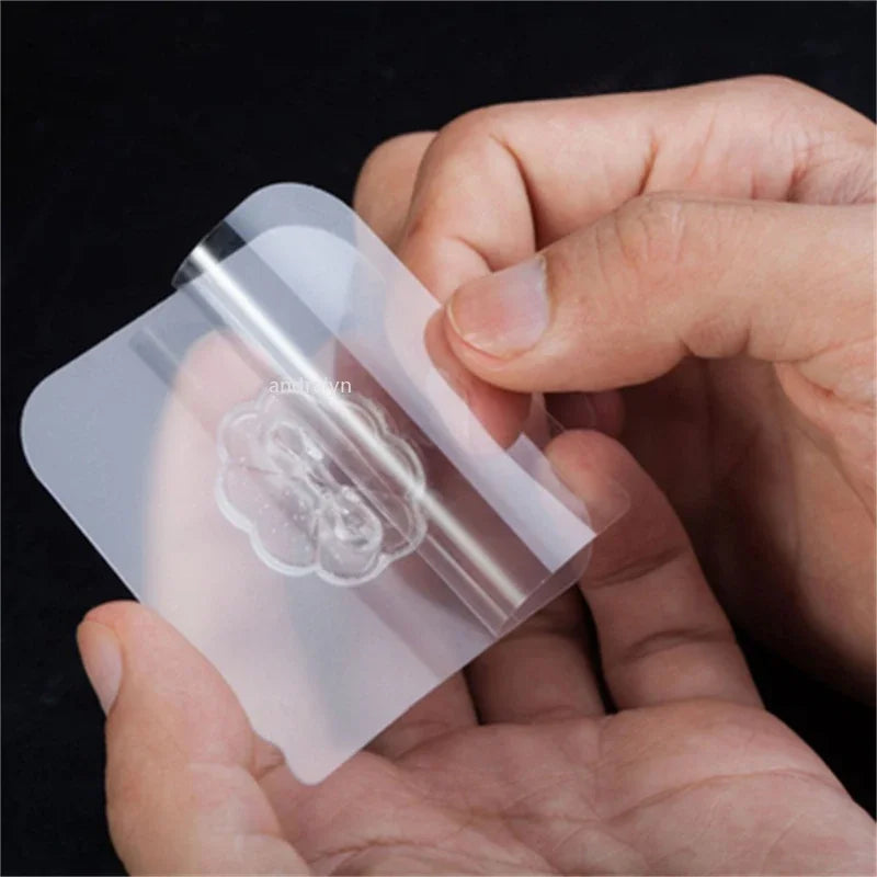 1-20Pcs Bathroom Hook Transparent Wall Hooks Hangers Self Adhesive Door Wall Hangers Hooks for Key Bag Kitchen Bath Accessories