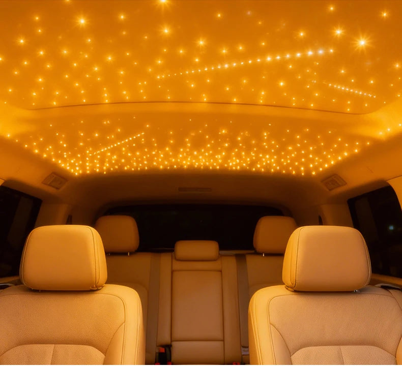 RGB Led Star Roof Starlight Headliner Remote Control Fiber Optic Lamp APP Voice 16W Twinkle Starry Sky Car Star Ceiling Light