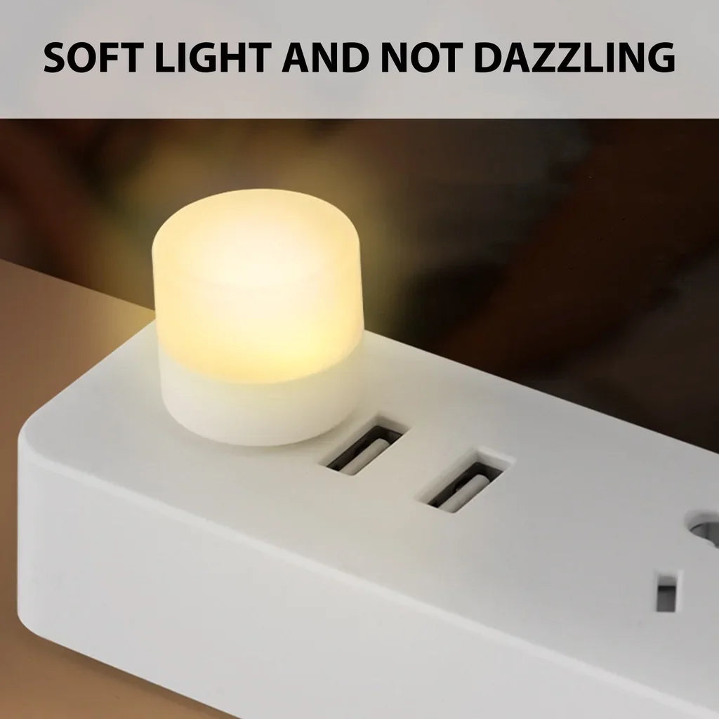 Small USB Night Light Computer Mobile Power Charging Mini Book Lamps LED Light Warm White Eye Protection Reading Light 1/10Pcs