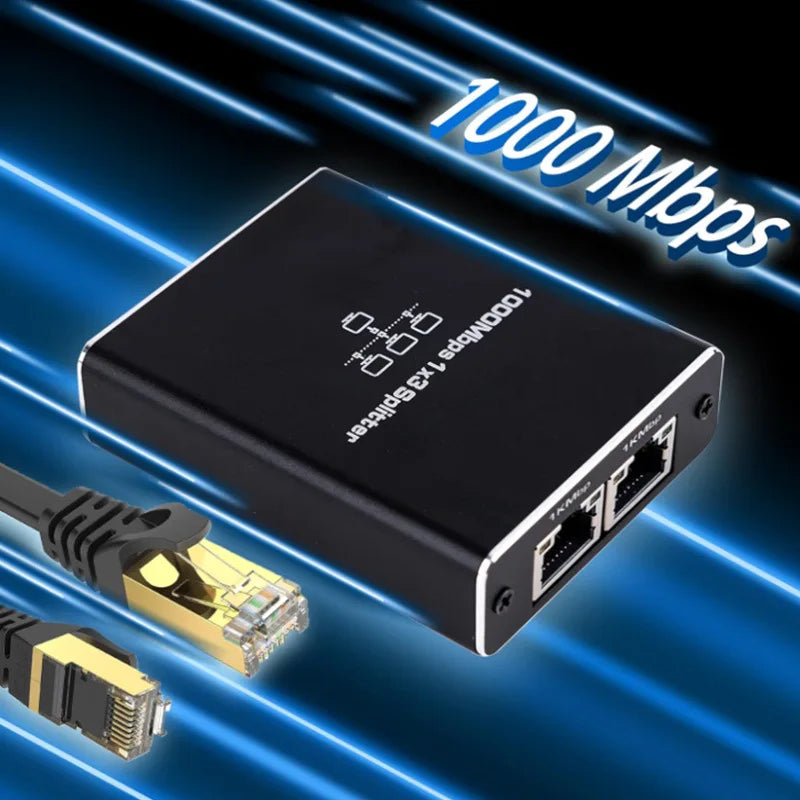 RJ45 Splitter 1 in 2/3/4 Out Network  1000Mbps RJ45 Adapter Gigabit Converter Internet Ethernet 8P8C Extender Plug Extension