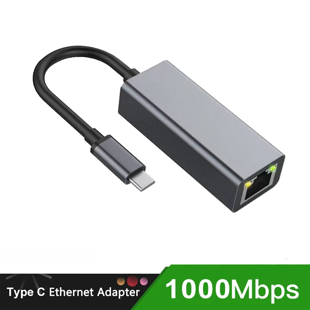 Kebidumei 2500Mbps USB Type-C Ethernet To RJ45 2.5G USB 3.0 Wired Adapter Converter Lan Network Hub For MAC PC Laptop Win 7/8/10
