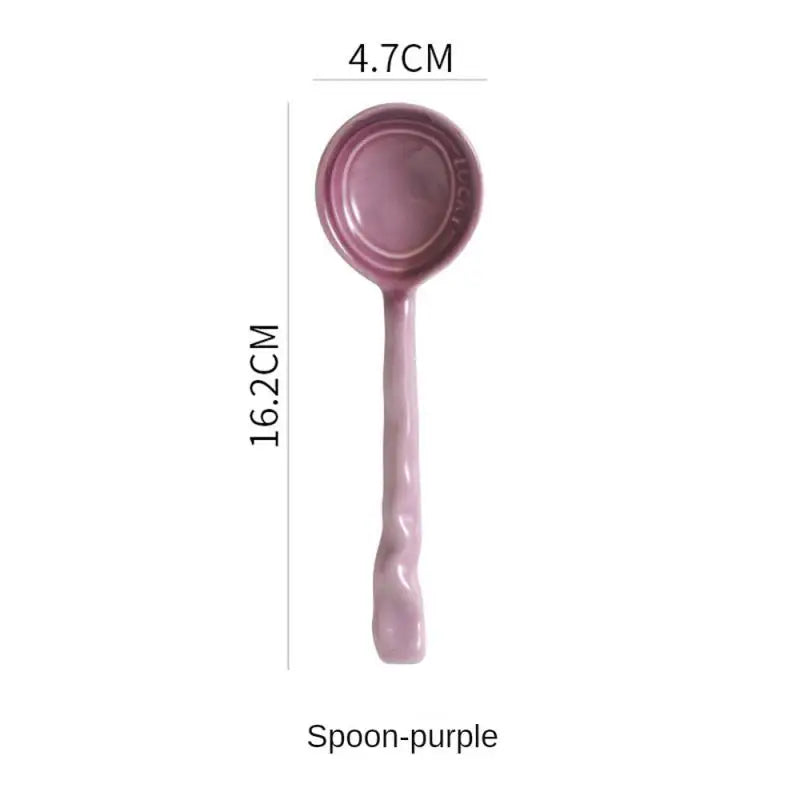 High Quality Non-toxic And Tasteless Good Looks Vintage Kitchen Supplies Ceramic Spoon Fine Workmanship