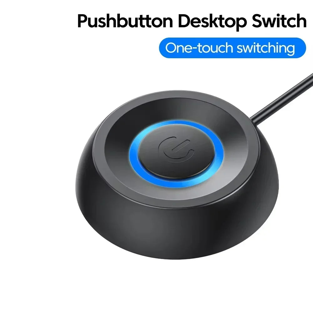 Computer External Switch Button Power Cable LED Light PC Motherboard Desktop External Start Power On/Off Button For Home Office