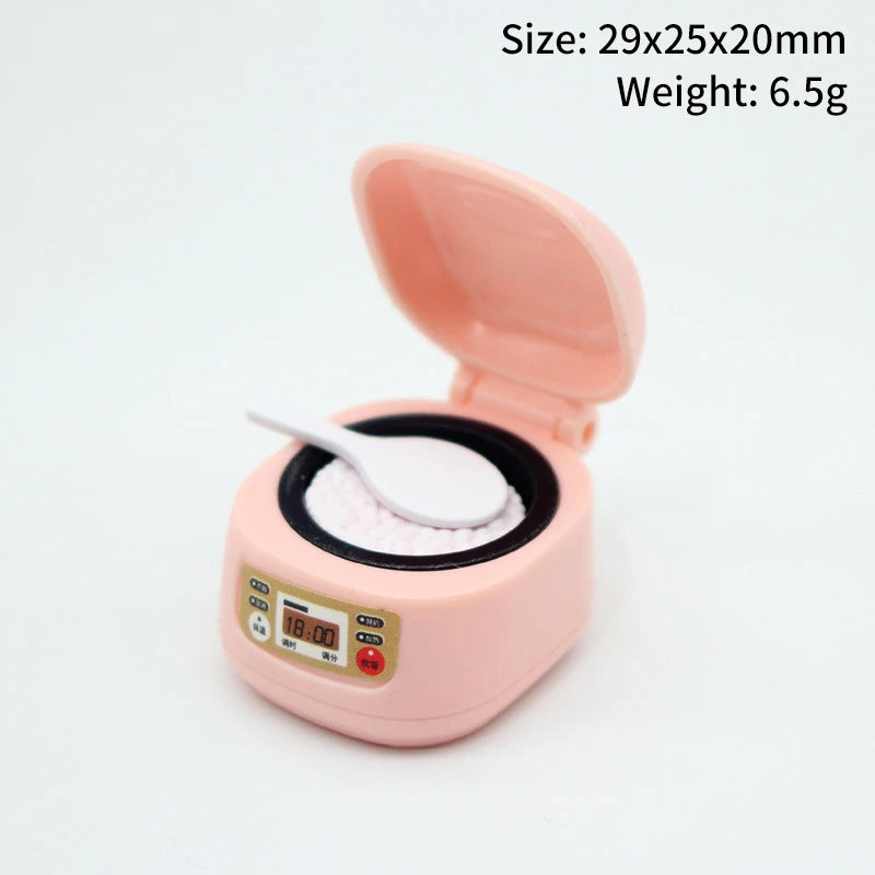 1PC Dollhouse 1/12 Scale Mini Bread Machine With Toast Miniature Dollhouse Kitchen Access Toaster Cute  Home Decoration