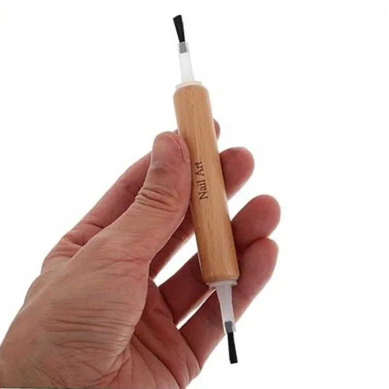 Professional Nail Art Brush Set with Detachable Wooden Grip-Multi-Functional Nail Polish Brushes,Nail Art Tools,Nail Accessories