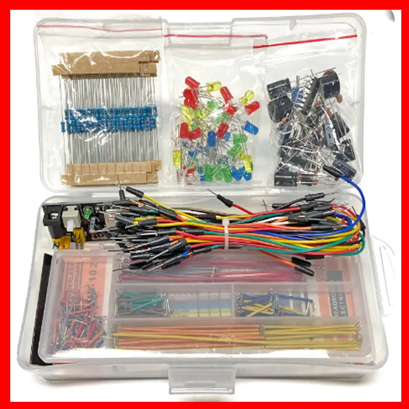 Start 830 Breadboard Kit MB-102 for UNO R3 Component Pack Beginner  Electronic Components Electrolytic Capacitor Resistor led