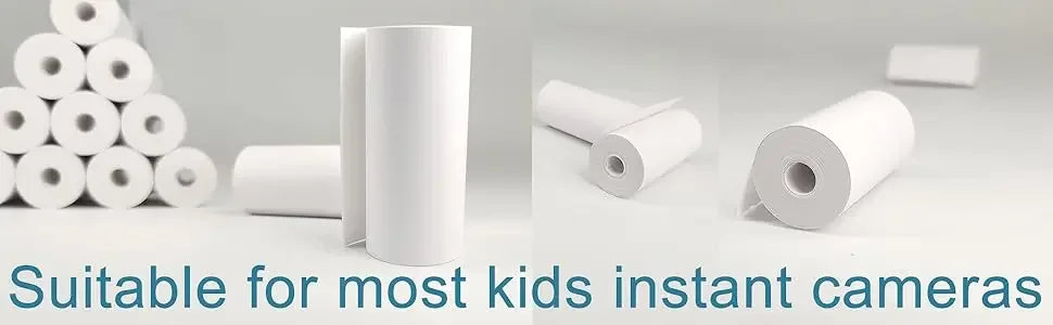 12 Rolls Kids Instant Camera Refill Print Paper Film Coreless Thermal Print For 57mm Portable Cash Registers Mobile Printer
