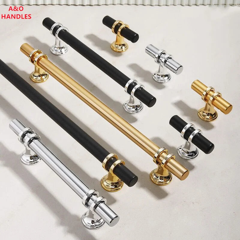 Handles Drawer Cabinet Furniture Kitchen Handles for Cabinet Knob Door Drawer Furniture Kitchen Knob Modern Simple Golden Silver