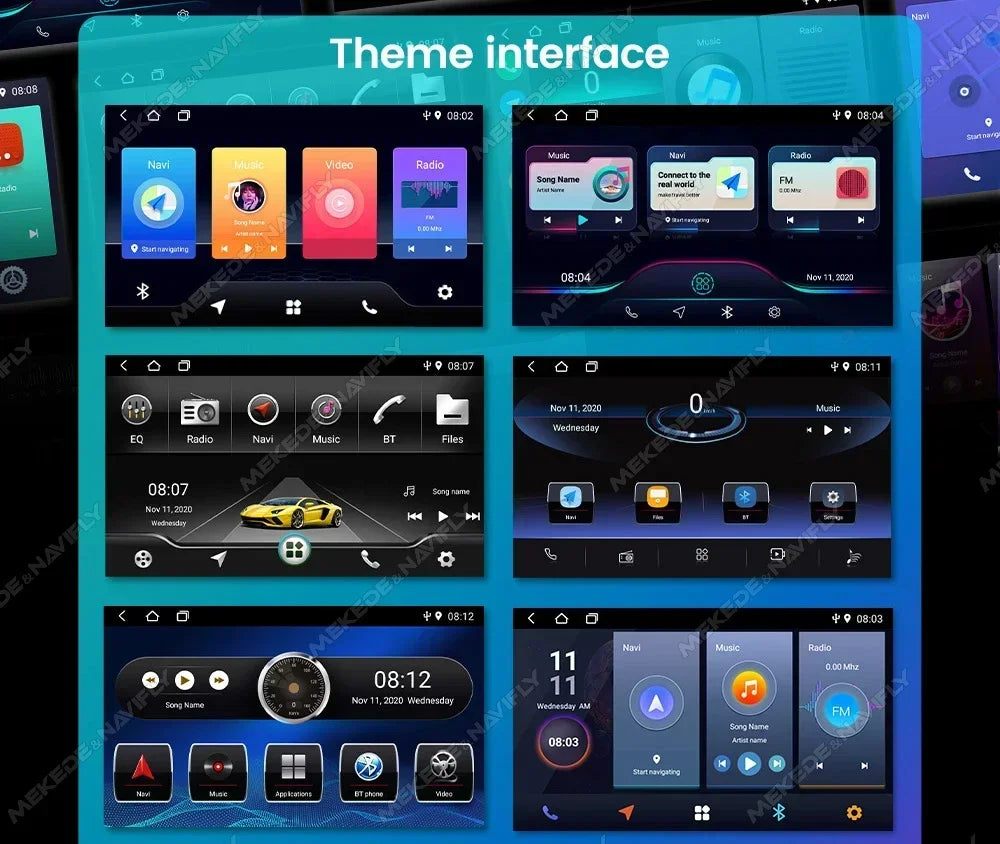 MEKEDE &NAVIFLY Android 14 Wireless Carplay Auto Car Radio for Hyundai Ix45 Santa Fe 2006 - 2012 Multimedia Player GPS FM Stereo