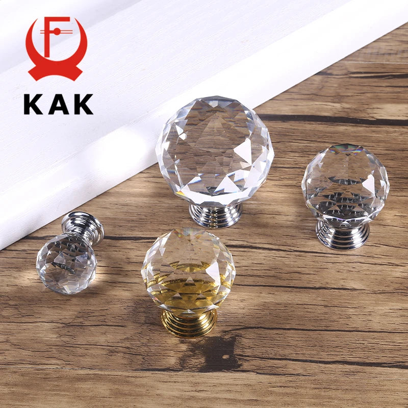 KAK Fashion Crystal Cabinet Knobs and Handles Colorful Crystal Dresser Drawer Knobs Kitchen Handles Furniture Handle Hardware