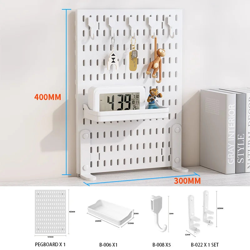The Ultimate Modular Desk System | Plastic Pegboard Organizer Lets You Combine Hooks, Bins, Shelves & Baskets Freely