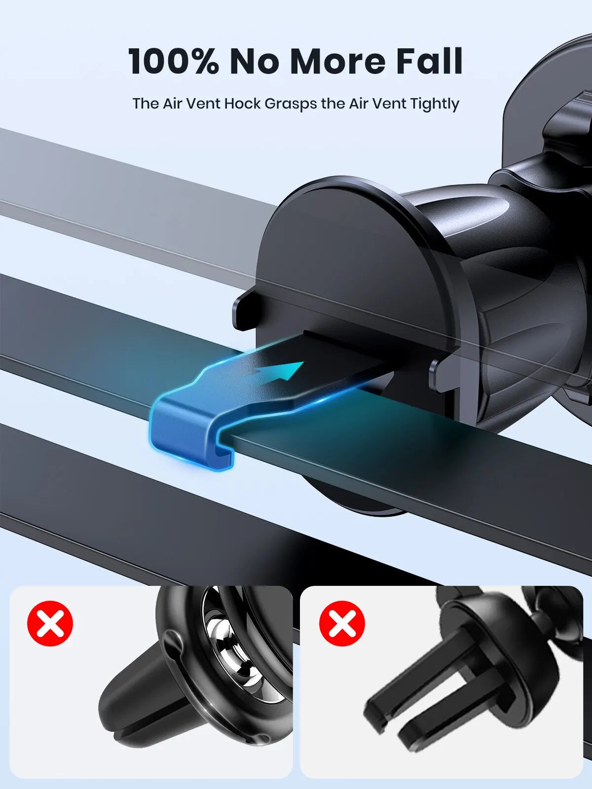 TOPK Magnetic Car Phone Mount - 6 N52 Strong Magnets Air Vent Holder,360°Rotation Universalfor iPhone17 & All Mobile Phones