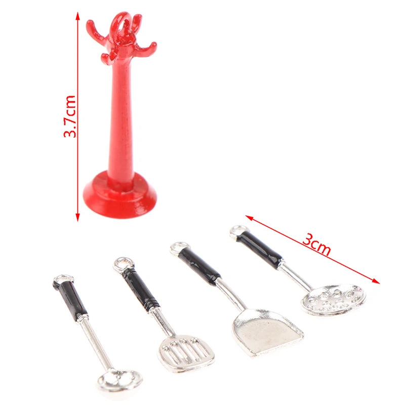 1/12 Dollhouse Miniature Kitchenware Kit Model Doll Kitchen Baking Supplies Decor Toy Micro Scene Construction Props