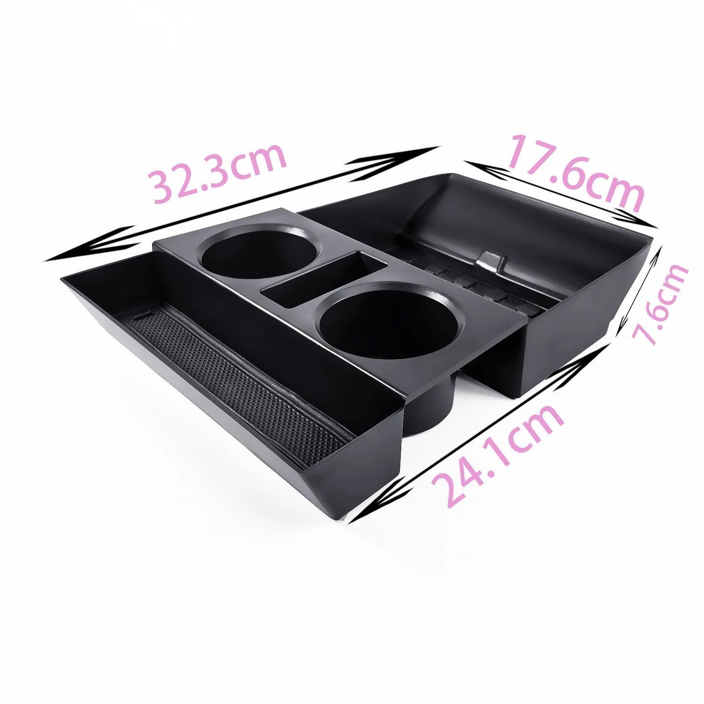 For Hyundai Santa Fe 2024 2025 Car Center Console Box Central Lower Layer Storage Tray Organizer Stowing Tidying Accessories