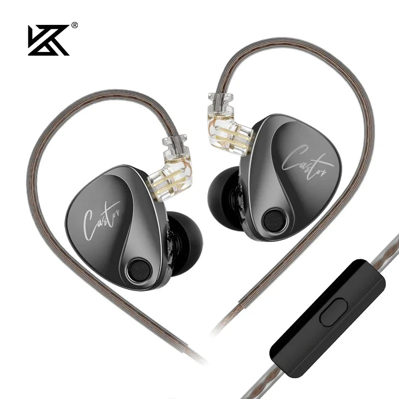 KZ Castor 2DD Dynamic in Ear Earphone High-end Tunable Earphones HiFi Bass Monitor Headphone Cancelling Earbud ZSNPRO EDXPRO