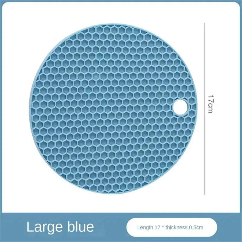 Table mat tool multifunctional kitchen silicone tableware mat, round anti slip coffee cup coaster, pot holder